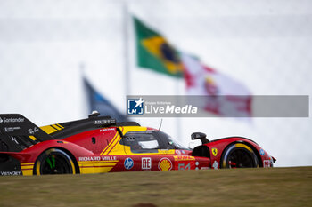 2024-07-13 - 51 PIER GUIDI Alessandro (ita), CALADO James (gbr), GIOVINAZZI Antonio (ita), Ferrari AF Corse, Ferrari 499P #51, action during the 2024 Rolex 6 Hours of Sao Paulo, 5th round of the 2024 FIA World Endurance Championship, from July 11 to 14, 2024 on the Autódromo José Carlos Pace in Interlagos, Brazil - FIA WEC - 6 HOURS OF SAO PAULO 2024 - ENDURANCE - MOTORS