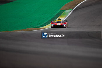 2024-07-13 - 50 FUOCO Antonio (ita), MOLINA Miguel (spa), NIELSEN Nicklas (dnk), Ferrari AF Corse, Ferrari 499P #50, action during the 2024 Rolex 6 Hours of Sao Paulo, 5th round of the 2024 FIA World Endurance Championship, from July 11 to 14, 2024 on the Autódromo José Carlos Pace in Interlagos, Brazil - FIA WEC - 6 HOURS OF SAO PAULO 2024 - ENDURANCE - MOTORS