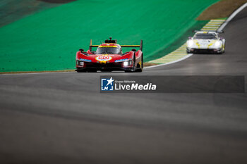 2024-07-13 - 50 FUOCO Antonio (ita), MOLINA Miguel (spa), NIELSEN Nicklas (dnk), Ferrari AF Corse, Ferrari 499P #50, action during the 2024 Rolex 6 Hours of Sao Paulo, 5th round of the 2024 FIA World Endurance Championship, from July 11 to 14, 2024 on the Autódromo José Carlos Pace in Interlagos, Brazil - FIA WEC - 6 HOURS OF SAO PAULO 2024 - ENDURANCE - MOTORS