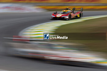 2024-07-13 - 50 FUOCO Antonio (ita), MOLINA Miguel (spa), NIELSEN Nicklas (dnk), Ferrari AF Corse, Ferrari 499P #50, action during the 2024 Rolex 6 Hours of Sao Paulo, 5th round of the 2024 FIA World Endurance Championship, from July 11 to 14, 2024 on the Autódromo José Carlos Pace in Interlagos, Brazil - FIA WEC - 6 HOURS OF SAO PAULO 2024 - ENDURANCE - MOTORS