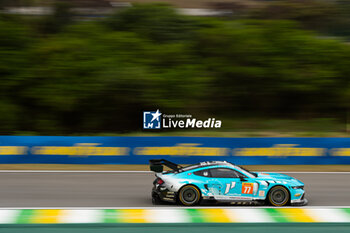 2024-07-13 - 77 BARKER Ben (gbr), HARDWICK Ryan (usa), ROBICHON Zacharie (can), Proton Competition, Ford Mustang GT3 #77, LM GT3, action during the 2024 Rolex 6 Hours of Sao Paulo, 5th round of the 2024 FIA World Endurance Championship, from July 12 to 14, 2024 on the Autódromo José Carlos Pace in Interlagos, Brazil - FIA WEC - 6 HOURS OF SAO PAULO 2024 - ENDURANCE - MOTORS