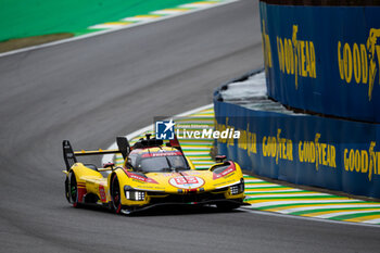 2024-07-13 - 83 KUBICA Robert (pol), SHWARTZMAN Robert (isr), YE Yifei (chn), AF Corse, Ferrari 499P #83, Hypercar, action during the 2024 Rolex 6 Hours of Sao Paulo, 5th round of the 2024 FIA World Endurance Championship, from July 12 to 14, 2024 on the Autódromo José Carlos Pace in Interlagos, Brazil - FIA WEC - 6 HOURS OF SAO PAULO 2024 - ENDURANCE - MOTORS