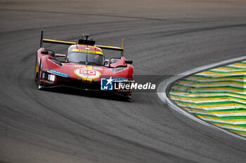 2024-07-13 - 50 FUOCO Antonio (ita), MOLINA Miguel (spa), NIELSEN Nicklas (dnk), Ferrari AF Corse, Ferrari 499P #50, Hypercar, action during the 2024 Rolex 6 Hours of Sao Paulo, 5th round of the 2024 FIA World Endurance Championship, from July 12 to 14, 2024 on the Autódromo José Carlos Pace in Interlagos, Brazil - FIA WEC - 6 HOURS OF SAO PAULO 2024 - ENDURANCE - MOTORS