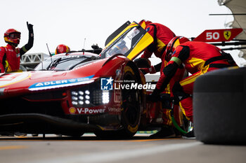 2024-07-13 - 51 PIER GUIDI Alessandro (ita), CALADO James (gbr), GIOVINAZZI Antonio (ita), Ferrari AF Corse, Ferrari 499P #51, Hypercar, action during the 2024 Rolex 6 Hours of Sao Paulo, 5th round of the 2024 FIA World Endurance Championship, from July 11 to 14, 2024 on the Autódromo José Carlos Pace in Interlagos, Brazil - FIA WEC - 6 HOURS OF SAO PAULO 2024 - ENDURANCE - MOTORS