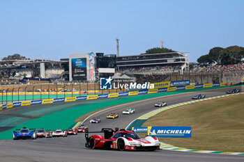 2024-07-14 - 05 CAMPBELL Matt (aus), CHRISTENSEN Michael (dnk), MAKOWIECKI Frédéric (fra), Porsche Penske Motorsport, Porsche 963 #05, Hypercar, actiondepart, start, during the 2024 Rolex 6 Hours of Sao Paulo, 5th round of the 2024 FIA World Endurance Championship, from July 12 to 14, 2024 on the Autódromo José Carlos Pace in Interlagos, Brazil - FIA WEC - 6 HOURS OF SAO PAULO 2024 - ENDURANCE - MOTORS