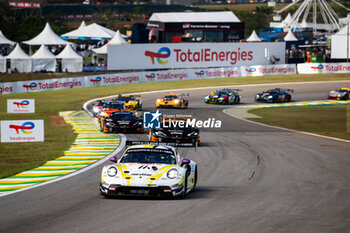 2024-07-14 - 92 MALYKHIN Aliaksandr (kna), STURM Joel (ger), BACHLER Klaus (aut), Manthey Purerxcing, Porsche 911 GT3 R #91, LM GT3, action during the 2024 Rolex 6 Hours of Sao Paulo, 5th round of the 2024 FIA World Endurance Championship, from July 11 to 14, 2024 on the Autódromo José Carlos Pace in Interlagos, Brazil - FIA WEC - 6 HOURS OF SAO PAULO 2024 - ENDURANCE - MOTORS