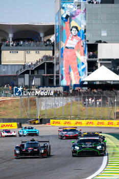 2024-07-14 - 08 BUEMI Sébastien (swi), HARTLEY Brendon (nzl), HIRAKAWA Ryo (jpn), Toyota Gazoo Racing, Toyota GR010 - Hybrid #08, Hypercar, action 777 SORENSEN Marco (dnk), MATEU Clément (fra), BASTARD Erwan (fra), D'Station Racing, Aston Martin Vantage GT3 #777, LM GT3, action during the 2024 Rolex 6 Hours of Sao Paulo, 5th round of the 2024 FIA World Endurance Championship, from July 11 to 14, 2024 on the Autódromo José Carlos Pace in Interlagos, Brazil - FIA WEC - 6 HOURS OF SAO PAULO 2024 - ENDURANCE - MOTORS