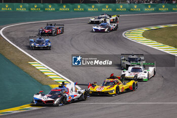 2024-07-14 - 20 VAN DER LINDE Sheldon (zaf), FRIJNS Robin (nld), RAST René (ger), BMW M Team WRT, BMW Hybrid V8 #20, Hypercar, action 83 KUBICA Robert (pol), SHWARTZMAN Robert (isr), YE Yifei (chn), AF Corse, Ferrari 499P #83, Hypercar, action during the 2024 Rolex 6 Hours of Sao Paulo, 5th round of the 2024 FIA World Endurance Championship, from July 12 to 14, 2024 on the Autódromo José Carlos Pace in Interlagos, Brazil - FIA WEC - 6 HOURS OF SAO PAULO 2024 - ENDURANCE - MOTORS