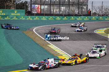 2024-07-14 - 20 VAN DER LINDE Sheldon (zaf), FRIJNS Robin (nld), RAST René (ger), BMW M Team WRT, BMW Hybrid V8 #20, Hypercar, action 83 KUBICA Robert (pol), SHWARTZMAN Robert (isr), YE Yifei (chn), AF Corse, Ferrari 499P #83, Hypercar, action during the 2024 Rolex 6 Hours of Sao Paulo, 5th round of the 2024 FIA World Endurance Championship, from July 12 to 14, 2024 on the Autódromo José Carlos Pace in Interlagos, Brazil - FIA WEC - 6 HOURS OF SAO PAULO 2024 - ENDURANCE - MOTORS