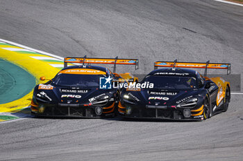 2024-07-14 - 59 SAUCY Grégoire (swi), COTTINGHAM James (gbr), COSTA Nicolas (bra), United Autosports, McLaren 720S GT3 Evo #59, LM GT3, action 95 SATO Marino (jpn), PINO Nico (chl), CAYGILL Josh (gbr), United Autosports, McLaren 720S GT3 Evo #95, LM GT3, action during the 2024 Rolex 6 Hours of Sao Paulo, 5th round of the 2024 FIA World Endurance Championship, from July 12 to 14, 2024 on the Autódromo José Carlos Pace in Interlagos, Brazil - FIA WEC - 6 HOURS OF SAO PAULO 2024 - ENDURANCE - MOTORS