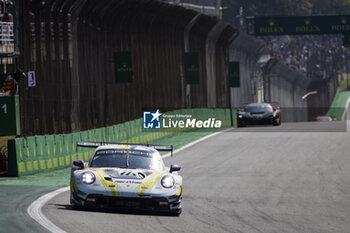 2024-07-14 - 92 MALYKHIN Aliaksandr (kna), STURM Joel (ger), BACHLER Klaus (aut), Manthey Purerxcing, Porsche 911 GT3 R #91, LM GT3, action during the 2024 Rolex 6 Hours of Sao Paulo, 5th round of the 2024 FIA World Endurance Championship, from July 12 to 14, 2024 on the Autódromo José Carlos Pace in Interlagos, Brazil - FIA WEC - 6 HOURS OF SAO PAULO 2024 - ENDURANCE - MOTORS