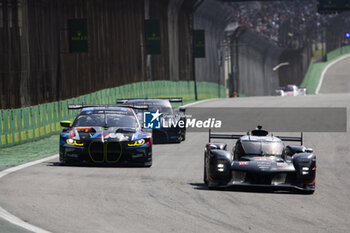 2024-07-14 - 08 BUEMI Sébastien (swi), HARTLEY Brendon (nzl), HIRAKAWA Ryo (jpn), Toyota Gazoo Racing, Toyota GR010 - Hybrid #08, Hypercar, action during the 2024 Rolex 6 Hours of Sao Paulo, 5th round of the 2024 FIA World Endurance Championship, from July 12 to 14, 2024 on the Autódromo José Carlos Pace in Interlagos, Brazil - FIA WEC - 6 HOURS OF SAO PAULO 2024 - ENDURANCE - MOTORS