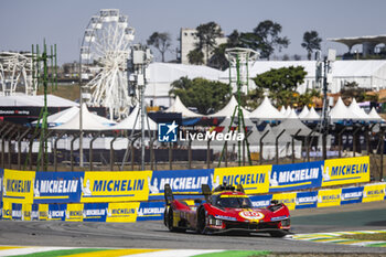 2024-07-14 - 50 FUOCO Antonio (ita), MOLINA Miguel (spa), NIELSEN Nicklas (dnk), Ferrari AF Corse, Ferrari 499P #50, Hypercar, action during the 2024 Rolex 6 Hours of Sao Paulo, 5th round of the 2024 FIA World Endurance Championship, from July 12 to 14, 2024 on the Autódromo José Carlos Pace in Interlagos, Brazil - FIA WEC - 6 HOURS OF SAO PAULO 2024 - ENDURANCE - MOTORS