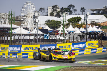 2024-07-14 - 83 KUBICA Robert (pol), SHWARTZMAN Robert (isr), YE Yifei (chn), AF Corse, Ferrari 499P #83, Hypercar, action during the 2024 Rolex 6 Hours of Sao Paulo, 5th round of the 2024 FIA World Endurance Championship, from July 12 to 14, 2024 on the Autódromo José Carlos Pace in Interlagos, Brazil - FIA WEC - 6 HOURS OF SAO PAULO 2024 - ENDURANCE - MOTORS