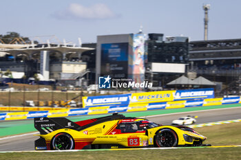 2024-07-14 - 83 KUBICA Robert (pol), SHWARTZMAN Robert (isr), YE Yifei (chn), AF Corse, Ferrari 499P #83, Hypercar, action during the 2024 Rolex 6 Hours of Sao Paulo, 5th round of the 2024 FIA World Endurance Championship, from July 12 to 14, 2024 on the Autódromo José Carlos Pace in Interlagos, Brazil - FIA WEC - 6 HOURS OF SAO PAULO 2024 - ENDURANCE - MOTORS