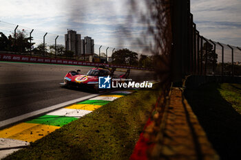 2024-07-14 - 51 PIER GUIDI Alessandro (ita), CALADO James (gbr), GIOVINAZZI Antonio (ita), Ferrari AF Corse, Ferrari 499P #51, Hypercar, action during the 2024 Rolex 6 Hours of Sao Paulo, 5th round of the 2024 FIA World Endurance Championship, from July 12 to 14, 2024 on the Autódromo José Carlos Pace in Interlagos, Brazil - FIA WEC - 6 HOURS OF SAO PAULO 2024 - ENDURANCE - MOTORS