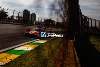 2024-07-14 - 51 PIER GUIDI Alessandro (ita), CALADO James (gbr), GIOVINAZZI Antonio (ita), Ferrari AF Corse, Ferrari 499P #51, Hypercar, action during the 2024 Rolex 6 Hours of Sao Paulo, 5th round of the 2024 FIA World Endurance Championship, from July 12 to 14, 2024 on the Autódromo José Carlos Pace in Interlagos, Brazil - FIA WEC - 6 HOURS OF SAO PAULO 2024 - ENDURANCE - MOTORS