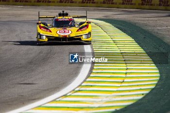 2024-07-14 - 83 KUBICA Robert (pol), SHWARTZMAN Robert (isr), YE Yifei (chn), AF Corse, Ferrari 499P #83, Hypercar, action during the 2024 Rolex 6 Hours of Sao Paulo, 5th round of the 2024 FIA World Endurance Championship, from July 12 to 14, 2024 on the Autódromo José Carlos Pace in Interlagos, Brazil - FIA WEC - 6 HOURS OF SAO PAULO 2024 - ENDURANCE - MOTORS