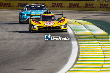 2024-07-14 - 83 KUBICA Robert (pol), SHWARTZMAN Robert (isr), YE Yifei (chn), AF Corse, Ferrari 499P #83, Hypercar, action during the 2024 Rolex 6 Hours of Sao Paulo, 5th round of the 2024 FIA World Endurance Championship, from July 12 to 14, 2024 on the Autódromo José Carlos Pace in Interlagos, Brazil - FIA WEC - 6 HOURS OF SAO PAULO 2024 - ENDURANCE - MOTORS