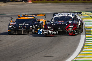 2024-07-14 - 59 SAUCY Grégoire (swi), COTTINGHAM James (gbr), COSTA Nicolas (bra), United Autosports, McLaren 720S GT3 Evo #59, LM GT3, 87 LOPEZ José María (arg), KIMURA Takeshi (jpn), MASSON Esteban (fra), Akkodis ASP Team, Lexus RC F GT3 #87, LM GT3, action during the 2024 Rolex 6 Hours of Sao Paulo, 5th round of the 2024 FIA World Endurance Championship, from July 12 to 14, 2024 on the Autódromo José Carlos Pace in Interlagos, Brazil - FIA WEC - 6 HOURS OF SAO PAULO 2024 - ENDURANCE - MOTORS