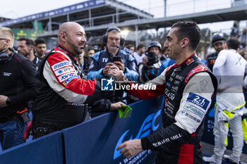 2024-07-14 - BUEMI Sébastien (swi), Toyota Gazoo Racing, Toyota GR010 - Hybrid, celebrating his win during the 2024 Rolex 6 Hours of Sao Paulo, 5th round of the 2024 FIA World Endurance Championship, from July 12 to 14, 2024 on the Autódromo José Carlos Pace in Interlagos, Brazil - FIA WEC - 6 HOURS OF SAO PAULO 2024 - ENDURANCE - MOTORS