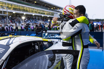 2024-07-14 - 92 MALYKHIN Aliaksandr (kna), STURM Joel (ger), BACHLER Klaus (aut), Manthey Purerxcing, Porsche 911 GT3 R #91, LM GT3, celebrating their win during the 2024 Rolex 6 Hours of Sao Paulo, 5th round of the 2024 FIA World Endurance Championship, from July 12 to 14, 2024 on the Autódromo José Carlos Pace in Interlagos, Brazil - FIA WEC - 6 HOURS OF SAO PAULO 2024 - ENDURANCE - MOTORS