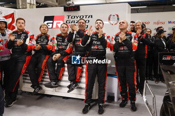 2024-07-14 - 08 BUEMI Sébastien (swi), HARTLEY Brendon (nzl), HIRAKAWA Ryo (jpn), Toyota Gazoo Racing, Toyota GR010 - Hybrid #08, Hypercar, podium, portrait during the 2024 Rolex 6 Hours of Sao Paulo, 5th round of the 2024 FIA World Endurance Championship, from July 12 to 14, 2024 on the Autódromo José Carlos Pace in Interlagos, Brazil - FIA WEC - 6 HOURS OF SAO PAULO 2024 - ENDURANCE - MOTORS