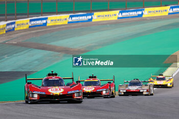 2024-07-14 - 51 PIER GUIDI Alessandro (ita), CALADO James (gbr), GIOVINAZZI Antonio (ita), Ferrari AF Corse, Ferrari 499P #51, Hypercar, action during the 2024 Rolex 6 Hours of Sao Paulo, 5th round of the 2024 FIA World Endurance Championship, from July 12 to 14, 2024 on the Autódromo José Carlos Pace in Interlagos, Brazil - FIA WEC - 6 HOURS OF SAO PAULO 2024 - ENDURANCE - MOTORS