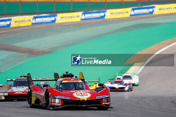 2024-07-14 - 50 FUOCO Antonio (ita), MOLINA Miguel (spa), NIELSEN Nicklas (dnk), Ferrari AF Corse, Ferrari 499P #50, Hypercar, action during the 2024 Rolex 6 Hours of Sao Paulo, 5th round of the 2024 FIA World Endurance Championship, from July 12 to 14, 2024 on the Autódromo José Carlos Pace in Interlagos, Brazil - FIA WEC - 6 HOURS OF SAO PAULO 2024 - ENDURANCE - MOTORS