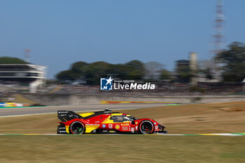 2024-07-14 - 50 FUOCO Antonio (ita), MOLINA Miguel (spa), NIELSEN Nicklas (dnk), Ferrari AF Corse, Ferrari 499P #50, Hypercar, action during the 2024 Rolex 6 Hours of Sao Paulo, 5th round of the 2024 FIA World Endurance Championship, from July 12 to 14, 2024 on the Autódromo José Carlos Pace in Interlagos, Brazil - FIA WEC - 6 HOURS OF SAO PAULO 2024 - ENDURANCE - MOTORS