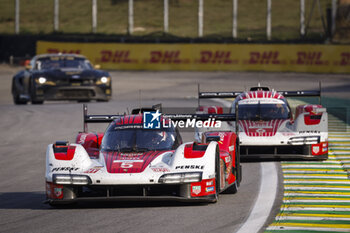 2024-07-14 - 05 CAMPBELL Matt (aus), CHRISTENSEN Michael (dnk), MAKOWIECKI Frédéric (fra), Porsche Penske Motorsport, Porsche 963 #05, Hypercar, action 06 ESTRE Kevin (fra), LOTTERER André (ger), VANTHOOR Laurens (bel), Porsche Penske Motorsport, Porsche 963 #06, Hypercar, action during the 2024 Rolex 6 Hours of Sao Paulo, 5th round of the 2024 FIA World Endurance Championship, from July 12 to 14, 2024 on the Autódromo José Carlos Pace in Interlagos, Brazil - FIA WEC - 6 HOURS OF SAO PAULO 2024 - ENDURANCE - MOTORS