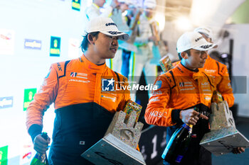 2024-07-14 - SATO Marino (jpn), United Autosports, McLaren 720S GT3 Evo, portrait, podium during the 2024 Rolex 6 Hours of Sao Paulo, 5th round of the 2024 FIA World Endurance Championship, from July 12 to 14, 2024 on the Autódromo José Carlos Pace in Interlagos, Brazil - FIA WEC - 6 HOURS OF SAO PAULO 2024 - ENDURANCE - MOTORS