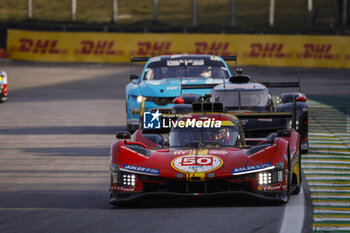 2024-07-14 - 50 FUOCO Antonio (ita), MOLINA Miguel (spa), NIELSEN Nicklas (dnk), Ferrari AF Corse, Ferrari 499P #50, Hypercar, action during the 2024 Rolex 6 Hours of Sao Paulo, 5th round of the 2024 FIA World Endurance Championship, from July 12 to 14, 2024 on the Autódromo José Carlos Pace in Interlagos, Brazil - FIA WEC - 6 HOURS OF SAO PAULO 2024 - ENDURANCE - MOTORS