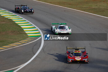 2024-07-14 - 50 FUOCO Antonio (ita), MOLINA Miguel (spa), NIELSEN Nicklas (dnk), Ferrari AF Corse, Ferrari 499P #50, Hypercar, action during the 2024 Rolex 6 Hours of Sao Paulo, 5th round of the 2024 FIA World Endurance Championship, from July 12 to 14, 2024 on the Autódromo José Carlos Pace in Interlagos, Brazil - FIA WEC - 6 HOURS OF SAO PAULO 2024 - ENDURANCE - MOTORS