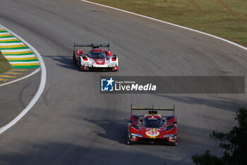 2024-07-14 - 51 PIER GUIDI Alessandro (ita), CALADO James (gbr), GIOVINAZZI Antonio (ita), Ferrari AF Corse, Ferrari 499P #51, Hypercar, action during the 2024 Rolex 6 Hours of Sao Paulo, 5th round of the 2024 FIA World Endurance Championship, from July 12 to 14, 2024 on the Autódromo José Carlos Pace in Interlagos, Brazil - FIA WEC - 6 HOURS OF SAO PAULO 2024 - ENDURANCE - MOTORS