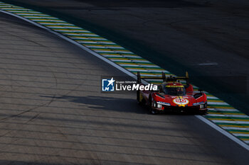 2024-07-14 - 50 FUOCO Antonio (ita), MOLINA Miguel (spa), NIELSEN Nicklas (dnk), Ferrari AF Corse, Ferrari 499P #50, Hypercar, action during the 2024 Rolex 6 Hours of Sao Paulo, 5th round of the 2024 FIA World Endurance Championship, from July 12 to 14, 2024 on the Autódromo José Carlos Pace in Interlagos, Brazil - FIA WEC - 6 HOURS OF SAO PAULO 2024 - ENDURANCE - MOTORS