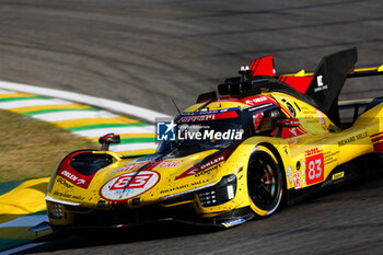 2024-07-14 - 83 KUBICA Robert (pol), SHWARTZMAN Robert (isr), YE Yifei (chn), AF Corse, Ferrari 499P #83, Hypercar, action during the 2024 Rolex 6 Hours of Sao Paulo, 5th round of the 2024 FIA World Endurance Championship, from July 12 to 14, 2024 on the Autódromo José Carlos Pace in Interlagos, Brazil - FIA WEC - 6 HOURS OF SAO PAULO 2024 - ENDURANCE - MOTORS