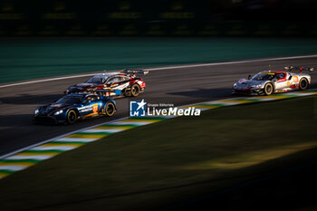 2024-07-14 - 27 JAMES Ian (usa), MANCINELLI Daniel (ita), RIBERAS Alex (spa), Heart of Racing Team, Aston Martin Vantage GT3 #27, LM GT3, action, 87 LOPEZ José María (arg), KIMURA Takeshi (jpn), MASSON Esteban (fra), Akkodis ASP Team, Lexus RC F GT3 #87, LM GT3, action, 55 HERIAU François (fra), MANN Simon (usa), ROVERA Alessio (ita), Vista AF Corse, Ferrari 296 GT3 #55, LM GT3, action during the 2024 Rolex 6 Hours of Sao Paulo, 5th round of the 2024 FIA World Endurance Championship, from July 11 to 14, 2024 on the Autódromo José Carlos Pace in Interlagos, Brazil - FIA WEC - 6 HOURS OF SAO PAULO 2024 - ENDURANCE - MOTORS