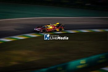 2024-07-14 - 50 FUOCO Antonio (ita), MOLINA Miguel (spa), NIELSEN Nicklas (dnk), Ferrari AF Corse, Ferrari 499P #50, Hypercar, action during the 2024 Rolex 6 Hours of Sao Paulo, 5th round of the 2024 FIA World Endurance Championship, from July 11 to 14, 2024 on the Autódromo José Carlos Pace in Interlagos, Brazil - FIA WEC - 6 HOURS OF SAO PAULO 2024 - ENDURANCE - MOTORS