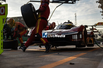 2024-07-14 - 50 FUOCO Antonio (ita), MOLINA Miguel (spa), NIELSEN Nicklas (dnk), Ferrari AF Corse, Ferrari 499P #50, Hypercar, action during the 2024 Rolex 6 Hours of Sao Paulo, 5th round of the 2024 FIA World Endurance Championship, from July 11 to 14, 2024 on the Autódromo José Carlos Pace in Interlagos, Brazil - FIA WEC - 6 HOURS OF SAO PAULO 2024 - ENDURANCE - MOTORS