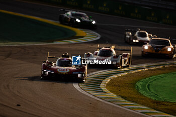 2024-07-14 - 51 PIER GUIDI Alessandro (ita), CALADO James (gbr), GIOVINAZZI Antonio (ita), Ferrari AF Corse, Ferrari 499P #51, Hypercar, action during the 2024 Rolex 6 Hours of Sao Paulo, 5th round of the 2024 FIA World Endurance Championship, from July 12 to 14, 2024 on the Autódromo José Carlos Pace in Interlagos, Brazil - FIA WEC - 6 HOURS OF SAO PAULO 2024 - ENDURANCE - MOTORS