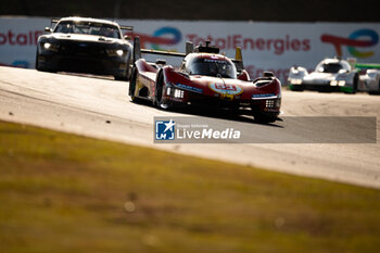 2024-07-14 - 51 PIER GUIDI Alessandro (ita), CALADO James (gbr), GIOVINAZZI Antonio (ita), Ferrari AF Corse, Ferrari 499P #51, action during the 2024 Rolex 6 Hours of Sao Paulo, 5th round of the 2024 FIA World Endurance Championship, from July 11 to 14, 2024 on the Autódromo José Carlos Pace in Interlagos, Brazil - FIA WEC - 6 HOURS OF SAO PAULO 2024 - ENDURANCE - MOTORS