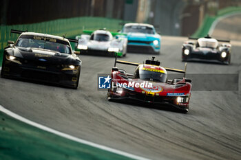 2024-07-14 - 50 FUOCO Antonio (ita), MOLINA Miguel (spa), NIELSEN Nicklas (dnk), Ferrari AF Corse, Ferrari 499P #50, action during the 2024 Rolex 6 Hours of Sao Paulo, 5th round of the 2024 FIA World Endurance Championship, from July 11 to 14, 2024 on the Autódromo José Carlos Pace in Interlagos, Brazil - FIA WEC - 6 HOURS OF SAO PAULO 2024 - ENDURANCE - MOTORS