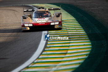 2024-07-14 - 12 STEVENS Will (gbr), NATO Norman (fra), ILOTT Callum (gbr), Hertz Team Jota, Porsche 963 #12, action during the 2024 Rolex 6 Hours of Sao Paulo, 5th round of the 2024 FIA World Endurance Championship, from July 11 to 14, 2024 on the Autódromo José Carlos Pace in Interlagos, Brazil - FIA WEC - 6 HOURS OF SAO PAULO 2024 - ENDURANCE - MOTORS