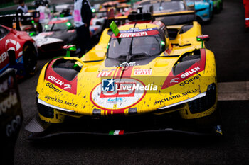 2024-07-14 - 83 KUBICA Robert (pol), SHWARTZMAN Robert (isr), YE Yifei (chn), AF Corse, Ferrari 499P #83, finish line, arrivee, during the 2024 Rolex 6 Hours of Sao Paulo, 5th round of the 2024 FIA World Endurance Championship, from July 11 to 14, 2024 on the Autódromo José Carlos Pace in Interlagos, Brazil - FIA WEC - 6 HOURS OF SAO PAULO 2024 - ENDURANCE - MOTORS