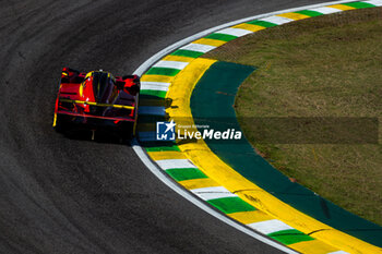 2024-07-14 - 51 PIER GUIDI Alessandro (ita), CALADO James (gbr), GIOVINAZZI Antonio (ita), Ferrari AF Corse, Ferrari 499P #51, Hypercar, action during the 2024 Rolex 6 Hours of Sao Paulo, 5th round of the 2024 FIA World Endurance Championship, from July 12 to 14, 2024 on the Autódromo José Carlos Pace in Interlagos, Brazil - FIA WEC - 6 HOURS OF SAO PAULO 2024 - ENDURANCE - MOTORS