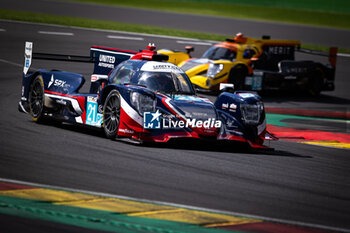 2024-08-25 - 21 SCHNEIDER Daniel (bra), MEYRICK Andrew (gbr), ALBUQUERQUE Felipe (prt), United Autosports, Oreca 07 - Gibson, action during the 4 Hours of Imola 2024, 4th round of the 2024 European Le Mans Series on the Circuit de Spa-Francorchamps from August 23 to 25, 2024 in Stavelot, Belgium - AUTO - ELMS - 4 HOURS OF SPA-FRANCORCHAMPS 2024 - ENDURANCE - MOTORS