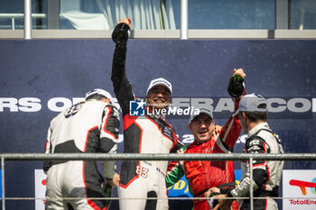 2024-08-25 - PERRODO François (fra), VAXIVIERE Matthieu (fra), ROVERA Alessio (ita), Oreca 07 - Gibson, portrait at the podium during the 4 Hours of Imola 2024, 4th round of the 2024 European Le Mans Series on the Circuit de Spa-Francorchamps from August 23 to 25, 2024 in Stavelot, Belgium - AUTO - ELMS - 4 HOURS OF SPA-FRANCORCHAMPS 2024 - ENDURANCE - MOTORS