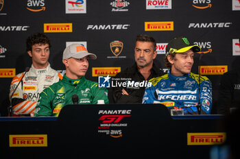 2024-09-20 - Mattia DRUDI and Valentino ROSSI during press conference - FANATEC GT ENDURANCE CUP - ENDURANCE - MOTORS