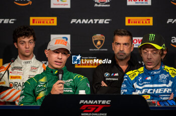 2024-09-20 - Mattia DRUDI and Valentino ROSSI during press conference - FANATEC GT ENDURANCE CUP - ENDURANCE - MOTORS